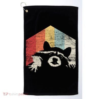 Retro Raccoon Gift Golf Towel