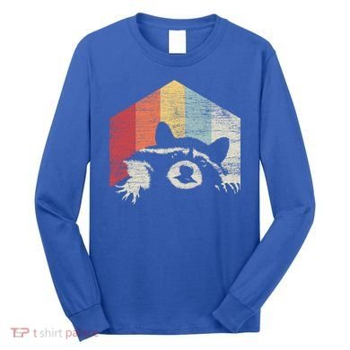 Retro Raccoon Gift Long Sleeve Shirt