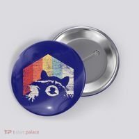 Retro Raccoon Gift Button thumb 0