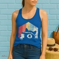 Retro Raccoon Gift Women's Tank Top thumb 2