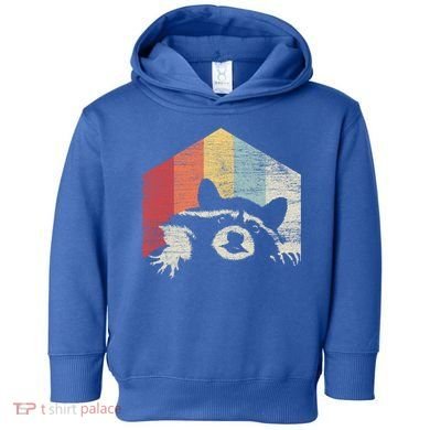Retro Raccoon Gift Toddler Hoodie
