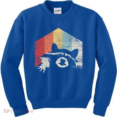Retro Raccoon Gift Kids Sweatshirt
