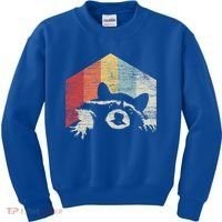 Retro Raccoon Gift Kids Sweatshirt thumb 0