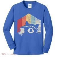 Retro Raccoon Gift Kids Long Sleeve Shirt thumb 0