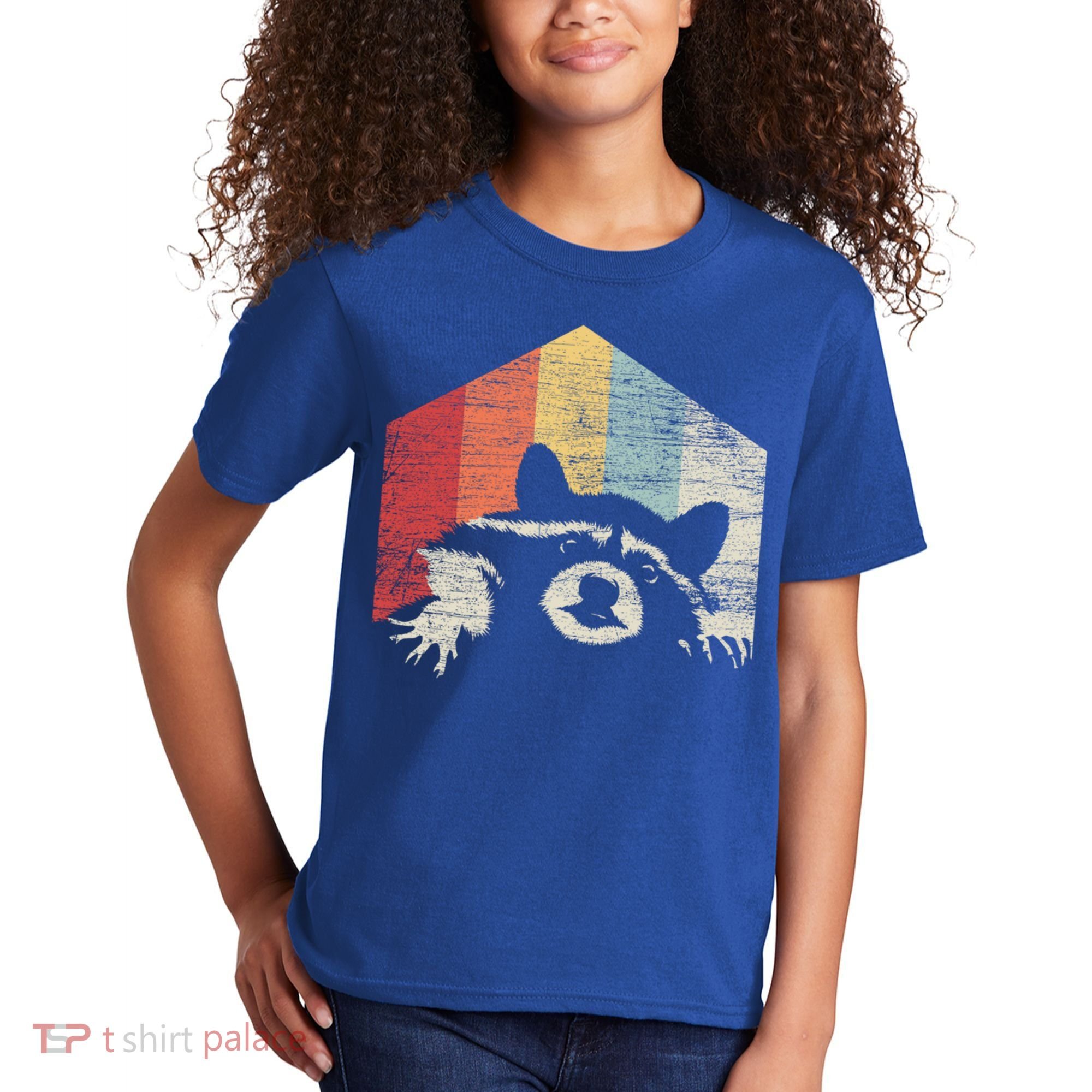 Retro Raccoon Gift Kids T-Shirt