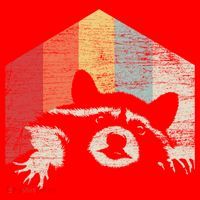 Retro Raccoon Gift Santa Hat thumb 1