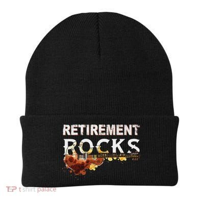 Retirement Rocks Guitar Old Rockers Retired Beanie
