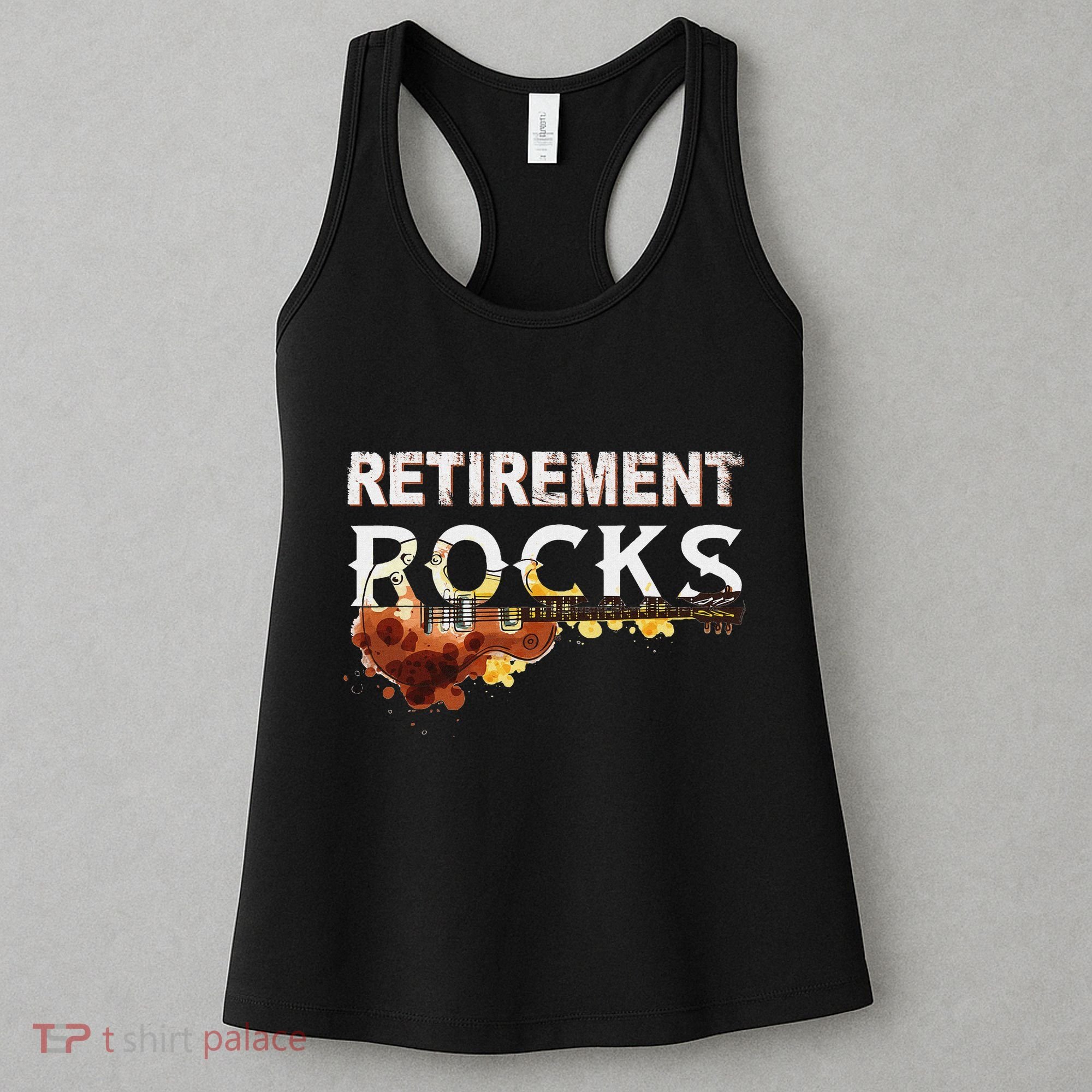Retirement Rocks Guitar Old Rockers Retired Women's Tank Top