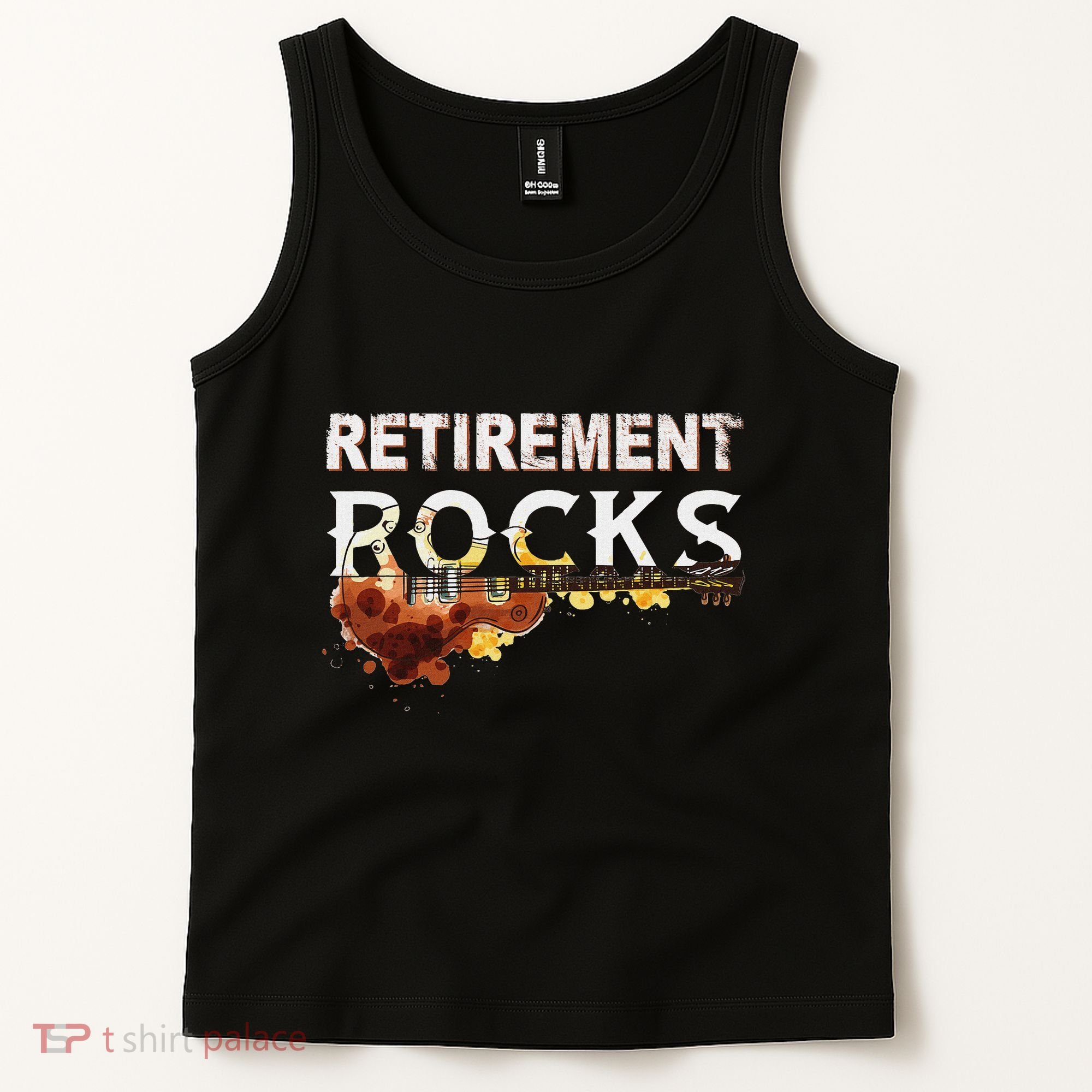 Retirement Rocks Guitar Old Rockers Retired Tank Top