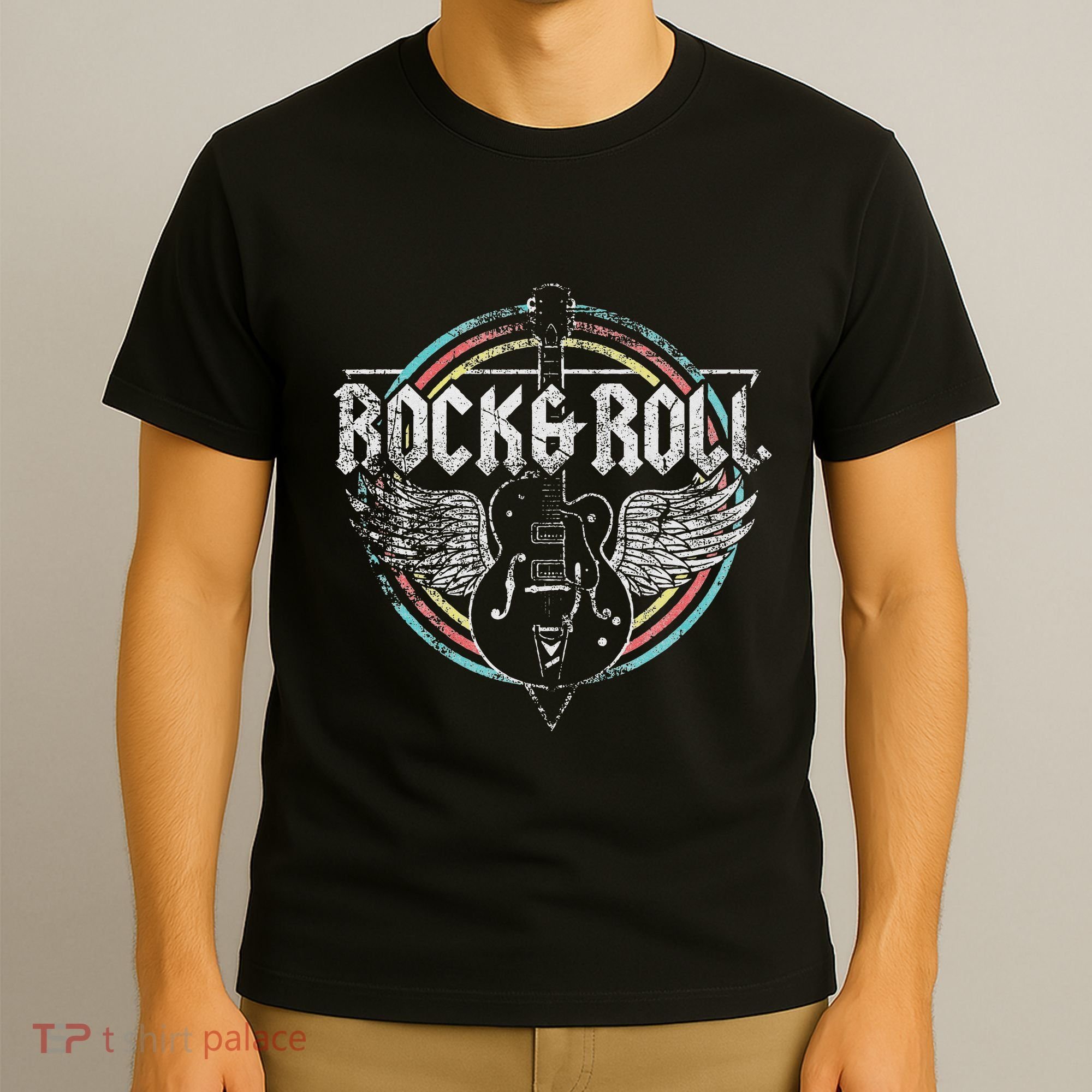 Rock & Roll Guitar Wings Music T-Shirt