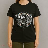 Rock & Roll Guitar Wings Music T-Shirt thumb 4