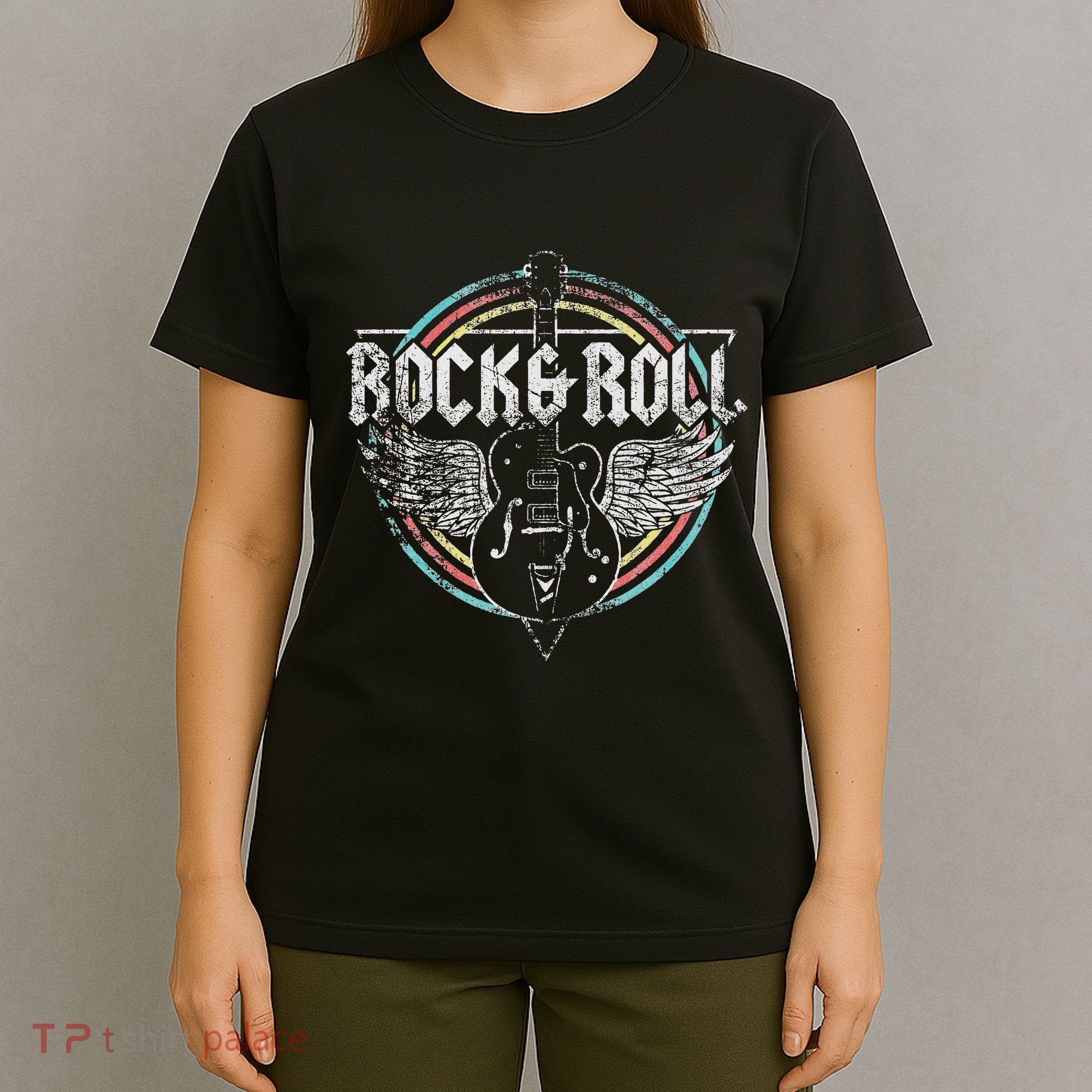 Rock & Roll Guitar Wings Music T-Shirt