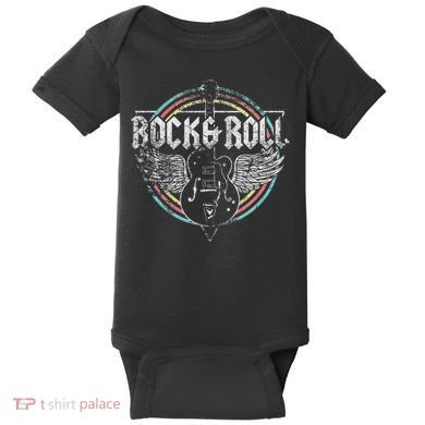 Rock & Roll Guitar Wings Music Baby Bodysuit