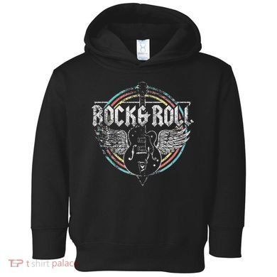 Rock & Roll Guitar Wings Music Toddler Hoodie