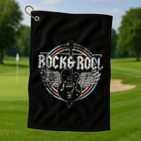 Rock & Roll Guitar Wings Music Golf Towel thumb 1
