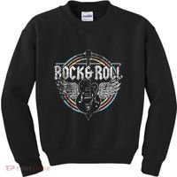 Rock & Roll Guitar Wings Music Kids Sweatshirt thumb 0