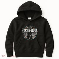Rock & Roll Guitar Wings Music Kids Hoodie thumb 0