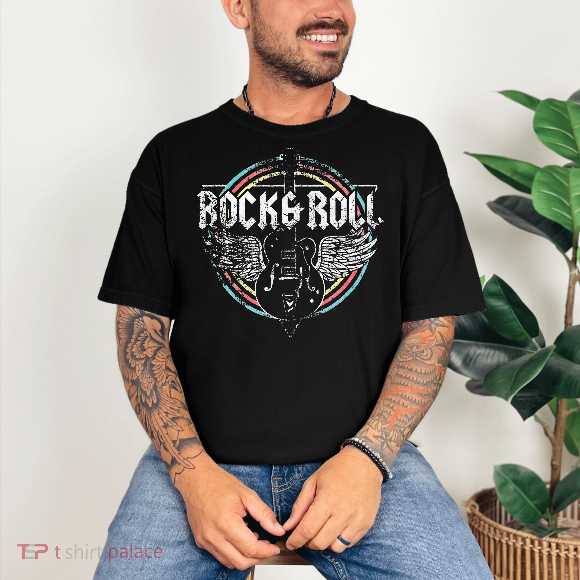 Rock & Roll Guitar Wings Music Comfort Colors T-Shirt