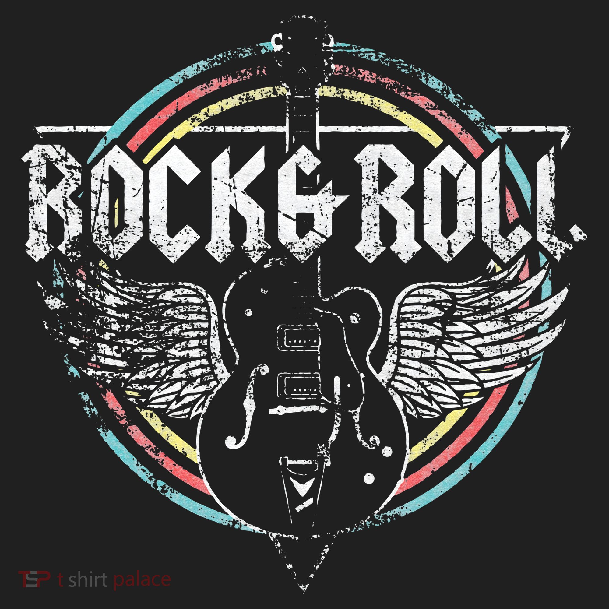 Rock & Roll Guitar Wings Music Comfort Colors Boxy T-Shirt