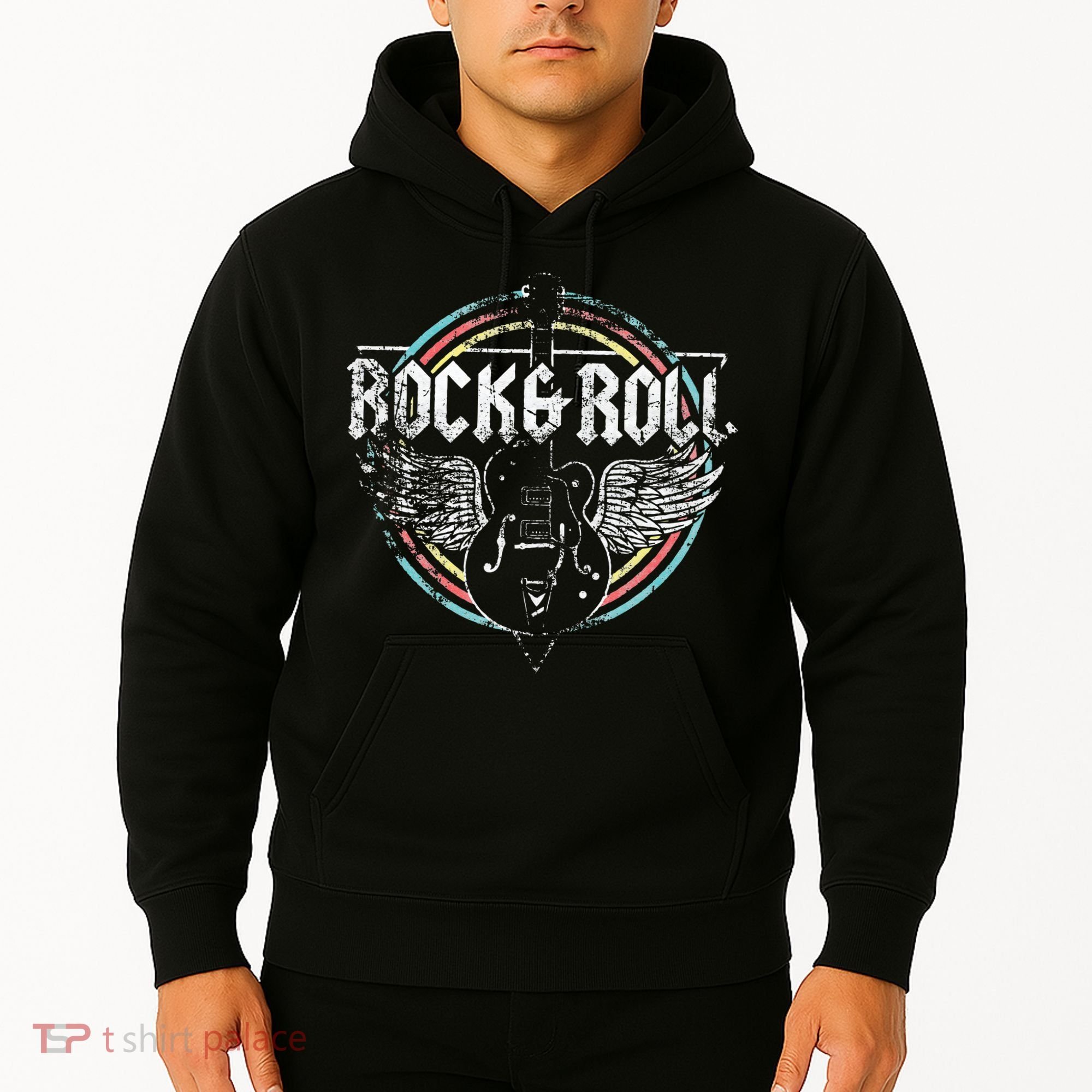 Rock & Roll Guitar Wings Music Hoodie