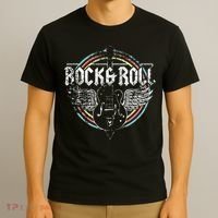 Rock & Roll Guitar Wings Music T-Shirt thumb 3