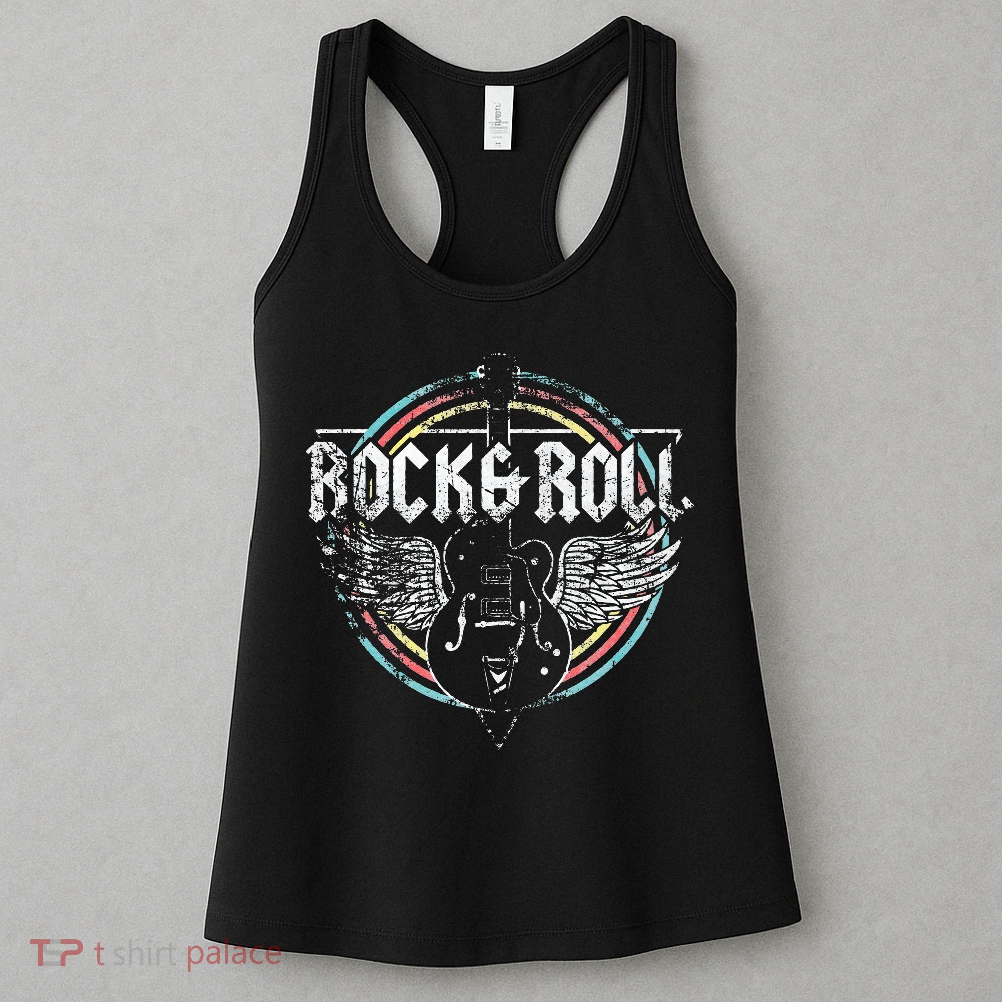 Rock & Roll Guitar Wings Music Women's Tank Top