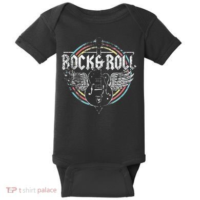 Rock & Roll Guitar Wings Music Baby Bodysuit