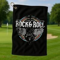 Rock & Roll Guitar Wings Music Golf Towel thumb 1
