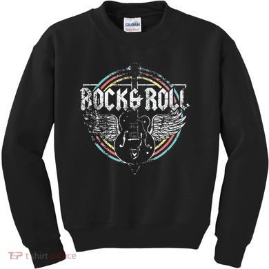 Rock & Roll Guitar Wings Music Kids Sweatshirt