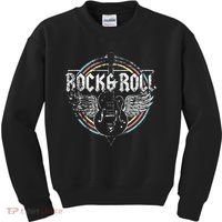 Rock & Roll Guitar Wings Music Kids Sweatshirt thumb 0