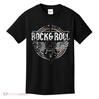 Rock & Roll Guitar Wings Music Kids T-Shirt