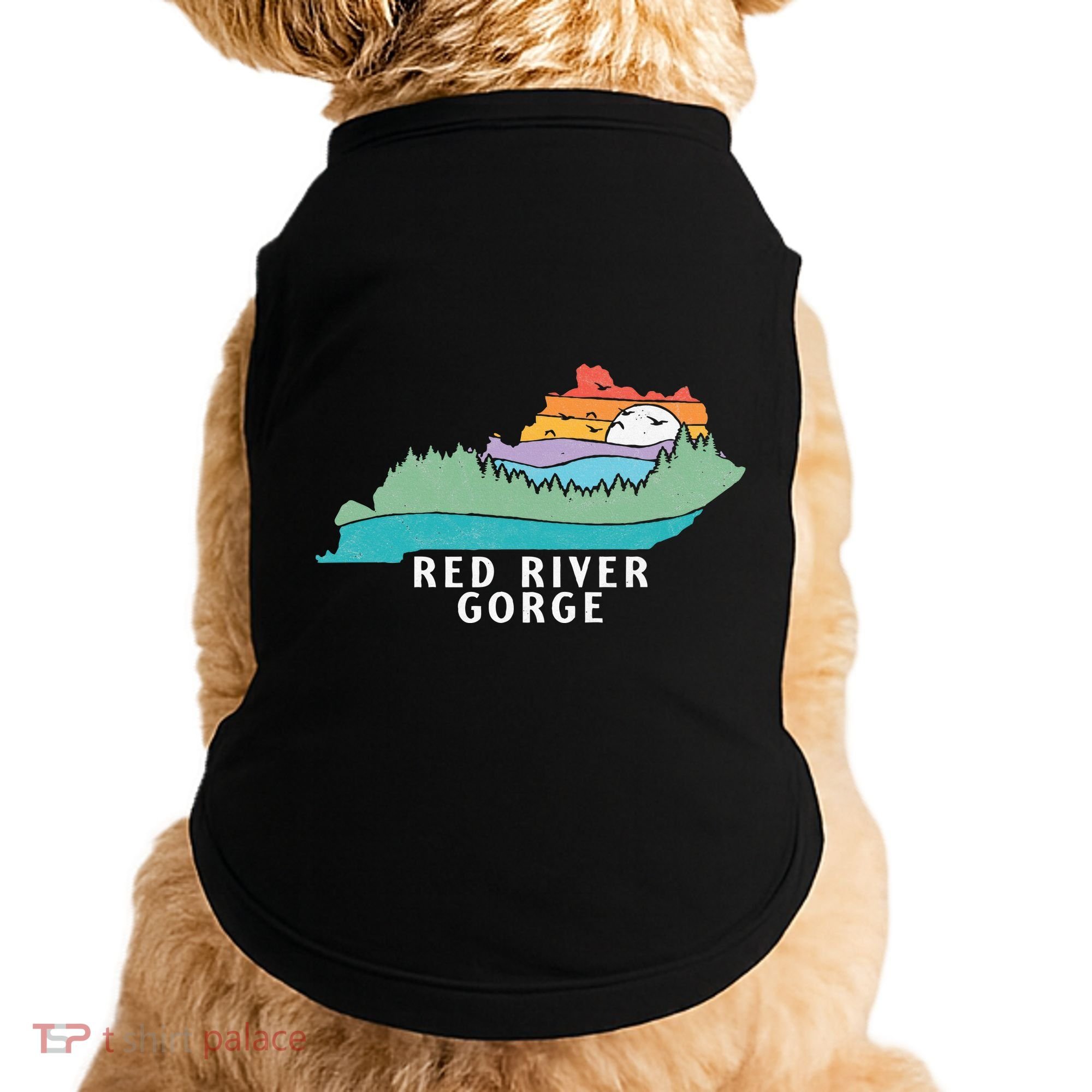 Red River Gorge Kentucky Outdoors State Nature Retro Doggie Tank