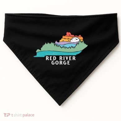 Red River Gorge Kentucky Outdoors State Nature Retro USA-Made Doggie Bandana