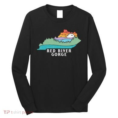 Red River Gorge Kentucky Outdoors State Nature Retro Long Sleeve Shirt