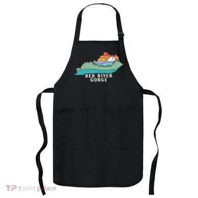 Red River Gorge Kentucky Outdoors State Nature Retro Apron