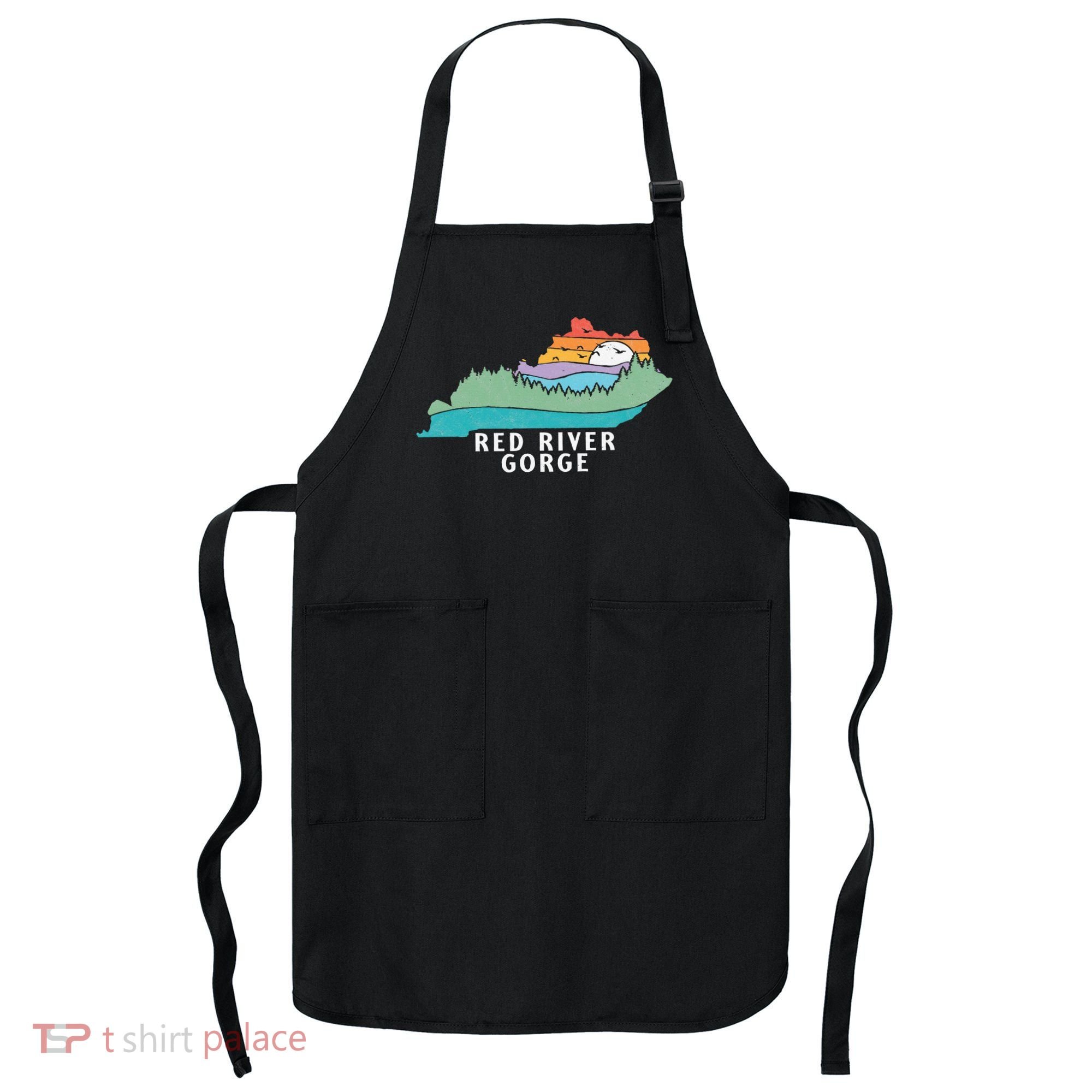 Red River Gorge Kentucky Outdoors State Nature Retro Apron