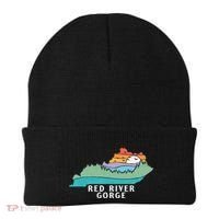 Red River Gorge Kentucky Outdoors State Nature Retro Beanie thumb 0
