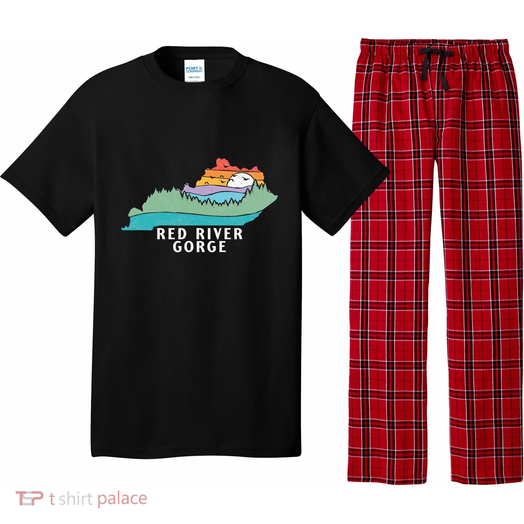 Red River Gorge Kentucky Outdoors State Nature Retro Pajama Set