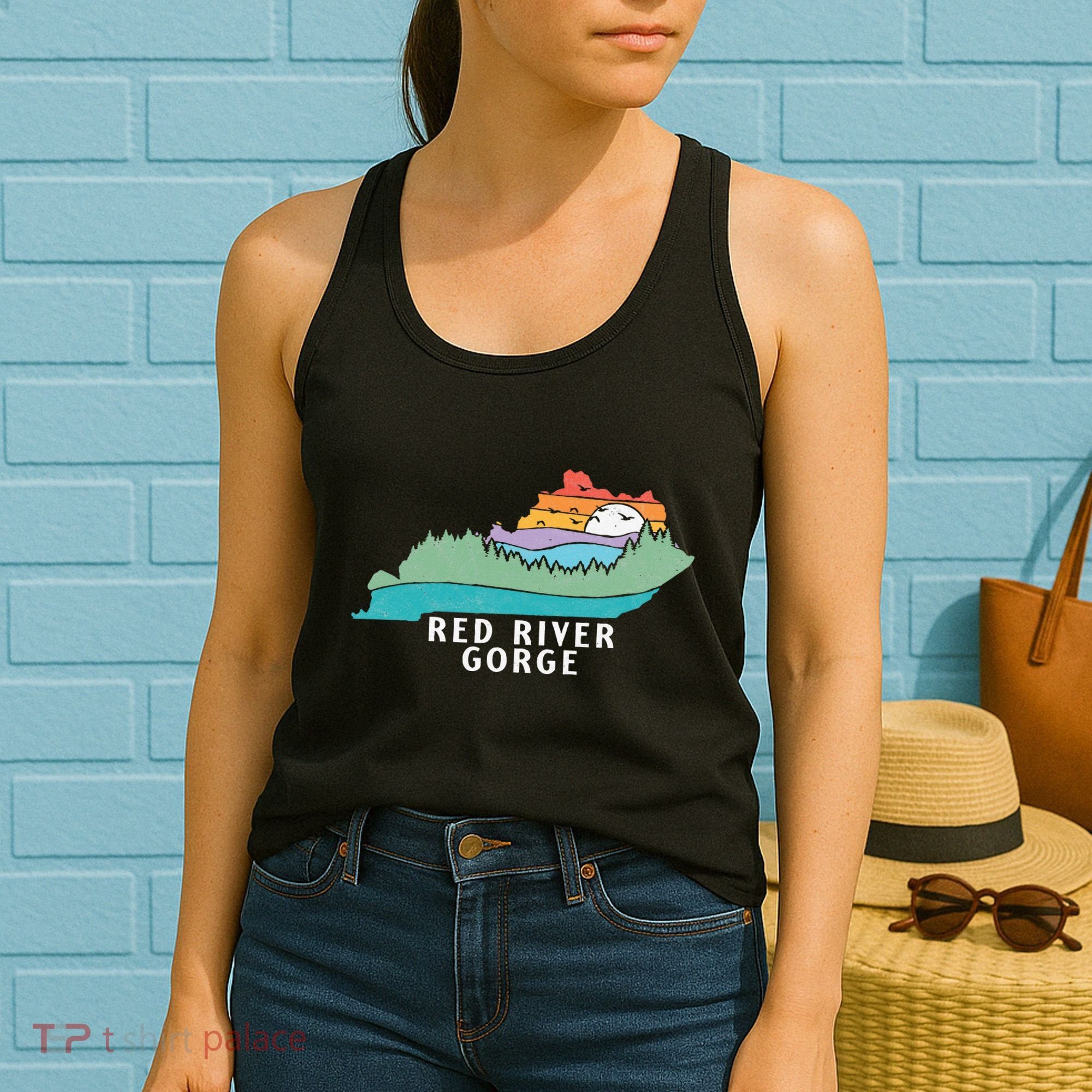 Red River Gorge Kentucky Outdoors State Nature Retro Women's Tank Top
