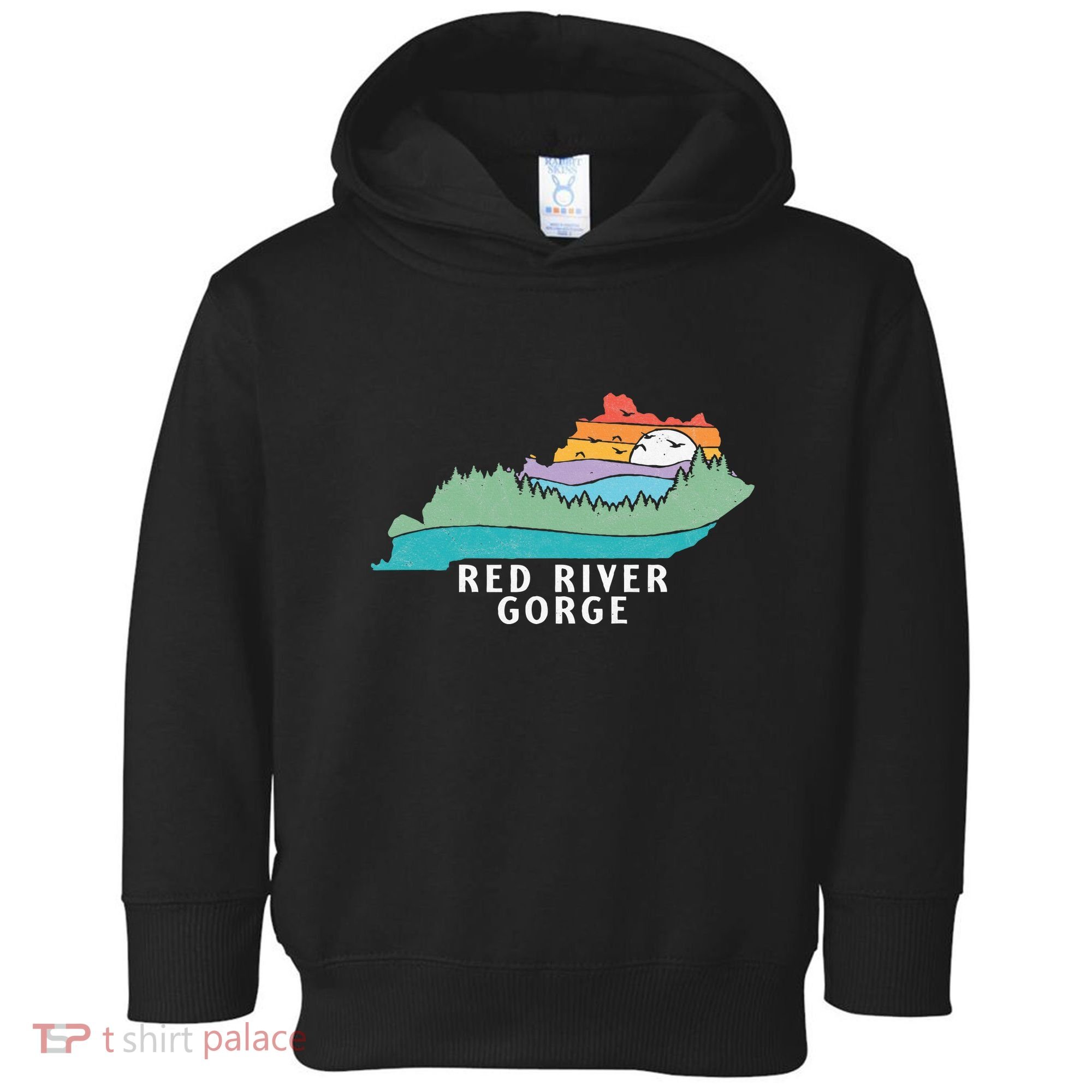 Red River Gorge Kentucky Outdoors State Nature Retro Toddler Hoodie