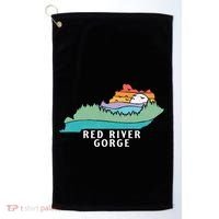 Red River Gorge Kentucky Outdoors State Nature Retro Golf Towel thumb 0