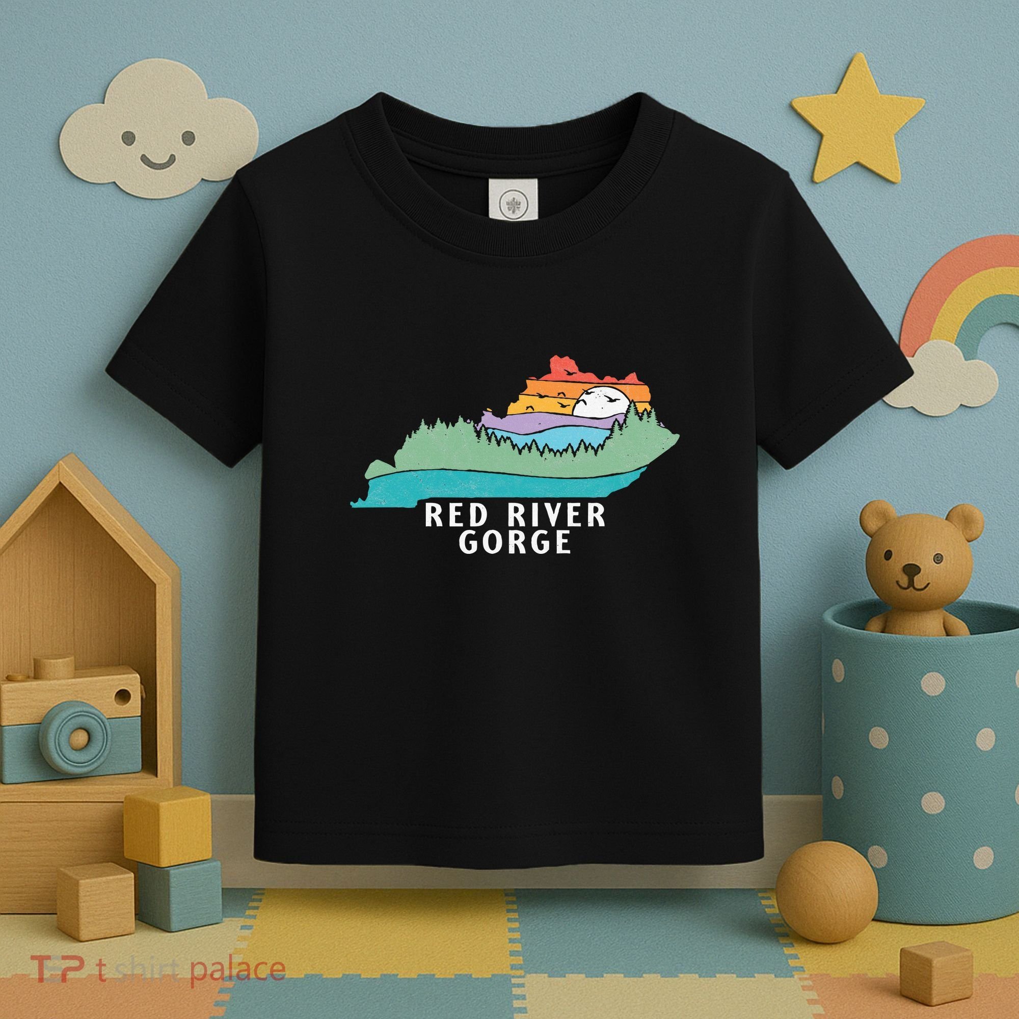 Red River Gorge Kentucky Outdoors State Nature Retro Toddler T-Shirt