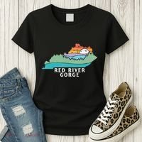Red River Gorge Kentucky Outdoors State Nature Retro Women's T-Shirt thumb 3