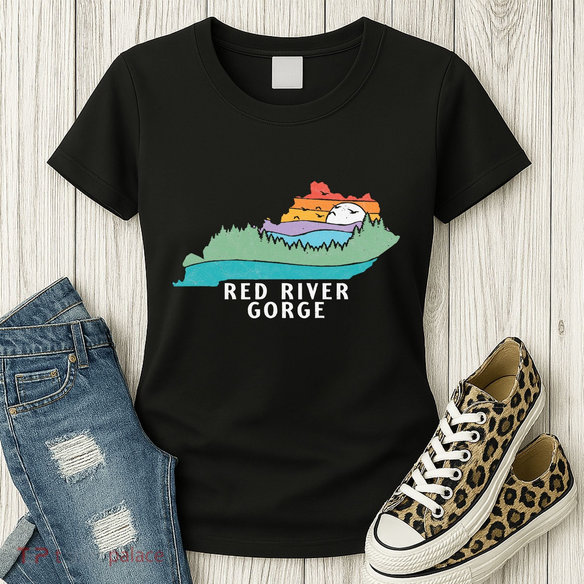 Red River Gorge Kentucky Outdoors State Nature Retro Women's T-Shirt