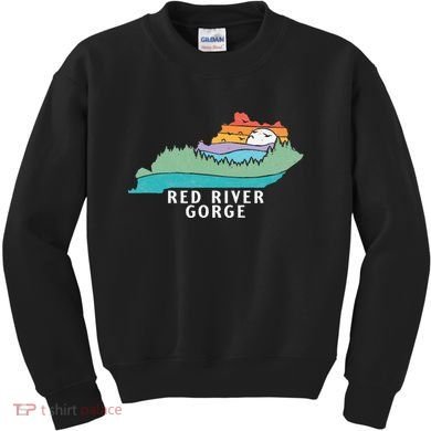 Red River Gorge Kentucky Outdoors State Nature Retro Kids Sweatshirt