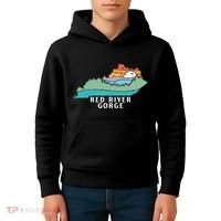 Red River Gorge Kentucky Outdoors State Nature Retro Kids Hoodie thumb 4