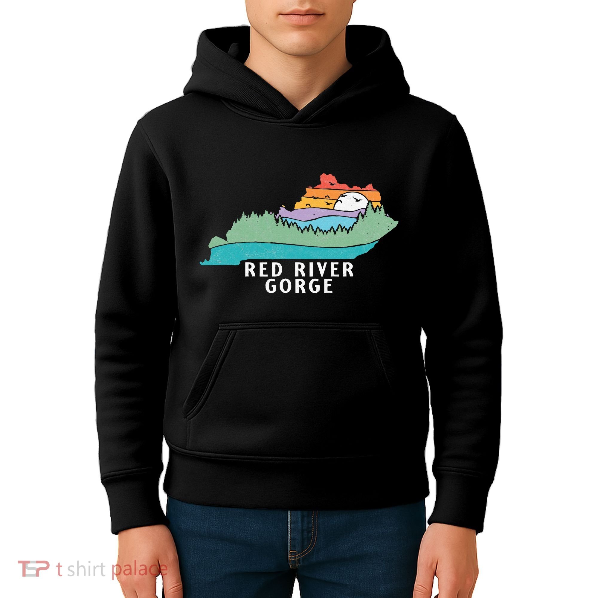 Red River Gorge Kentucky Outdoors State Nature Retro Kids Hoodie