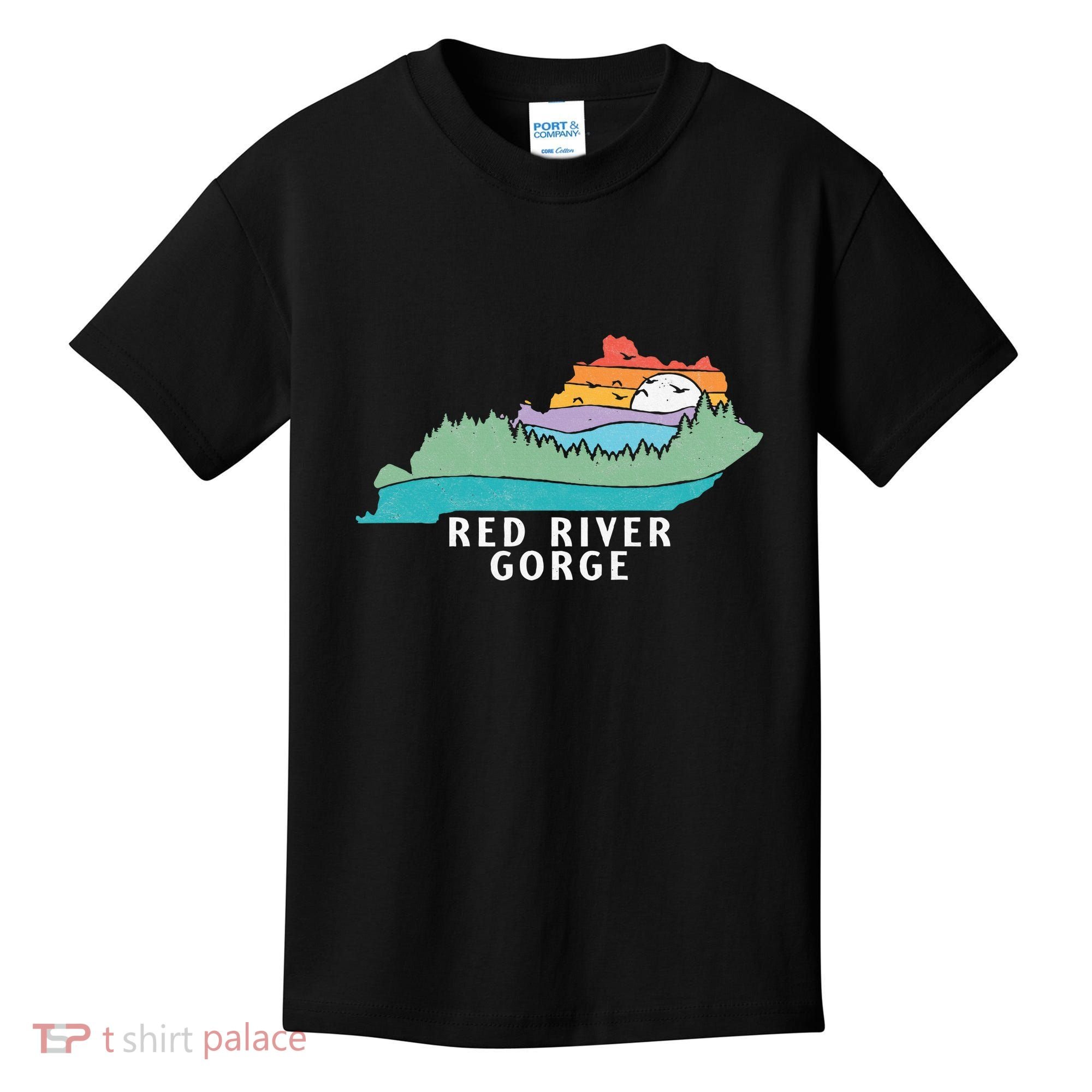 Red River Gorge Kentucky Outdoors State Nature Retro Kids T-Shirt
