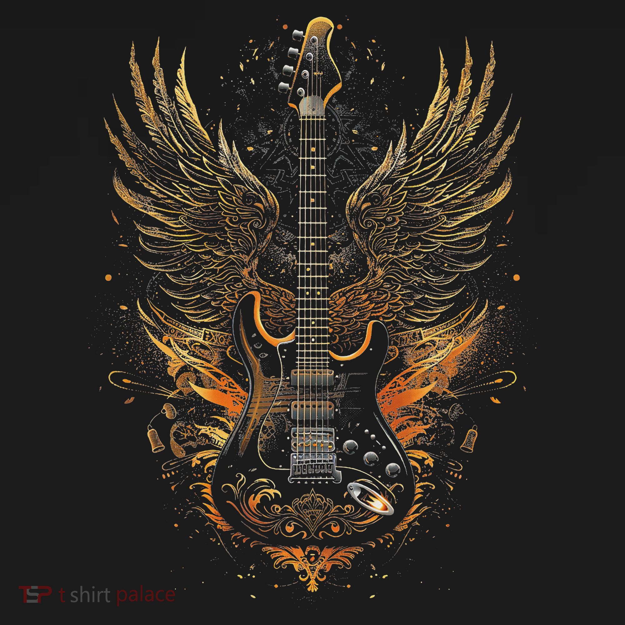 Rock & Roll Guitar With Wings Sweatshirt