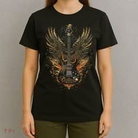 Rock & Roll Guitar With Wings T-Shirt thumb 4